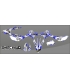Grafica SPLATTER Blue - Enduro 50 RR 2012-2018