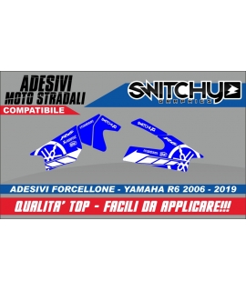 RACE TRACK BLUE - ADESIVI PROTEZIONE FORCELLONE R6 2006 - 2019