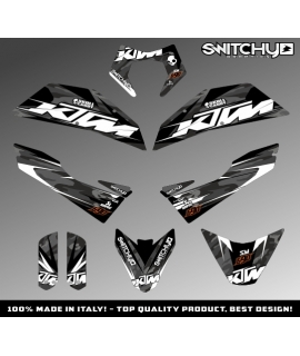 Stickers Kit Graphic Murder Black for Motorcycle Sm 610 From 2005 A 2010 Decals